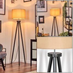 Soungou Stehleuchte 38 Cm Chrom, Schwarz, 1-flammig