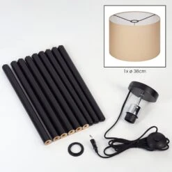 Soungou Stehleuchte 38 Cm Chrom, Schwarz, 1-flammig -Lampe Verkäufe soungou stehleuchte 38 cm h3898666 4