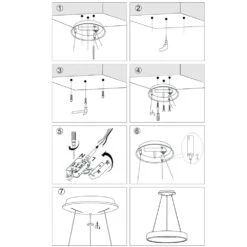 Steinhauer Ringlede Pendelleuchte Gold, Weiß, 1-flammig -Lampe Verkäufe steinhauer ringlede pendelleuchte 2695go 6