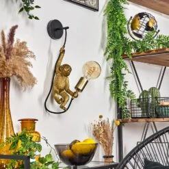 Suardi Wandleuchte Gold, Schwarz, 1-flammig -Lampe Verkäufe suardi wandleuchte h3589700 11