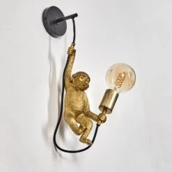 Suardi Wandleuchte Gold, Schwarz, 1-flammig -Lampe Verkäufe suardi wandleuchte h3589700 7