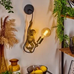 Suardi Wandleuchte Gold, Schwarz, 1-flammig -Lampe Verkäufe suardi wandleuchte h3589700 8