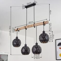 Sunasau Pendelleuchte Holz Dunkel, Schwarz, 4-flammig 22 Sunasau Pendelleuchte Holz Dunkel, Schwarz, 4-flammig -Lampe Verkäufe sunasau pendelleuchte h3403297 3