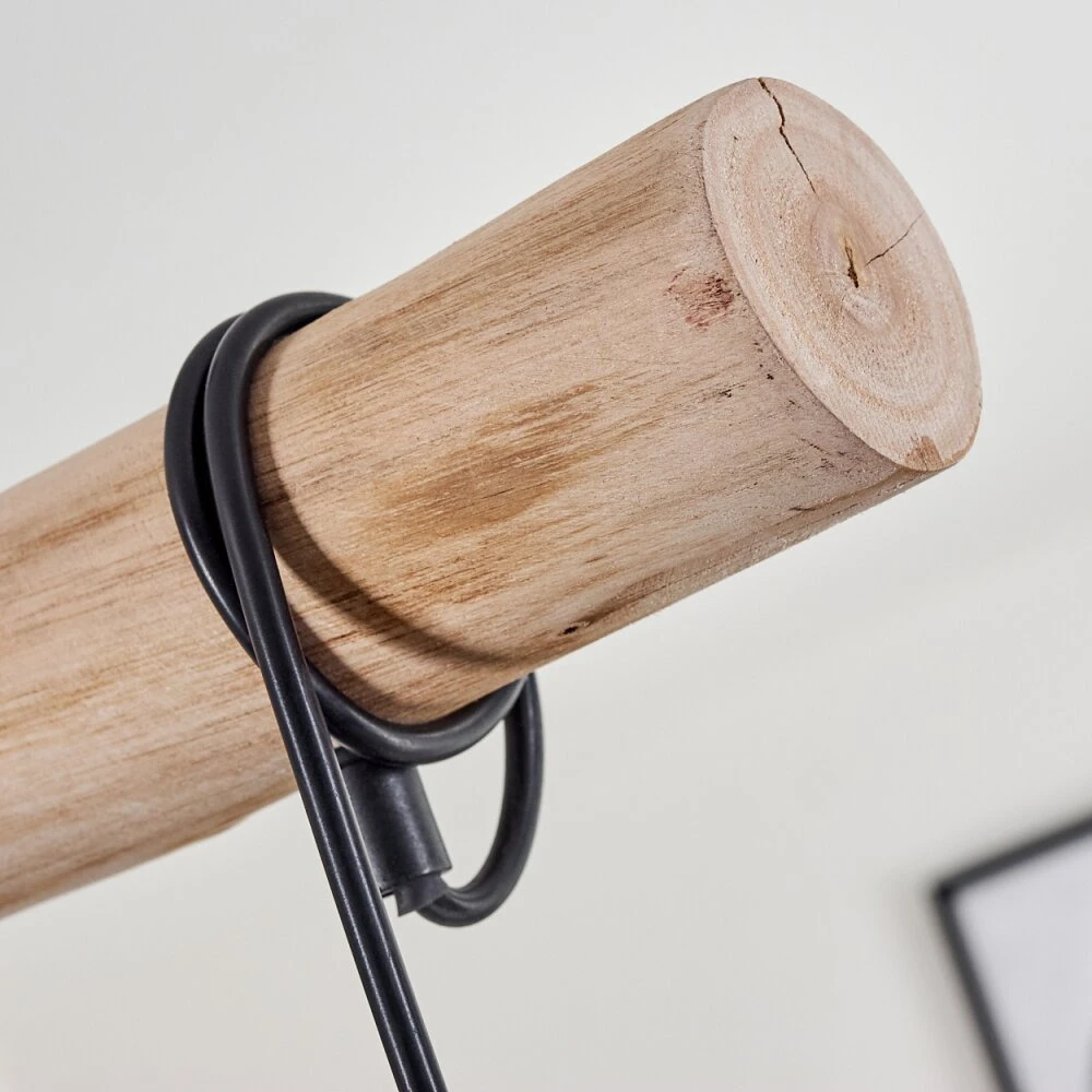 Sunasau Pendelleuchte Holz Dunkel, Schwarz, 4-flammig 11 Sunasau Pendelleuchte Holz Dunkel, Schwarz, 4-flammig – Bild 9