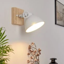 Svanfolk Wandleuchte Braun, Weiß, 1-flammig -Lampe Verkäufe svanfolk wandleuchte h3015100 15