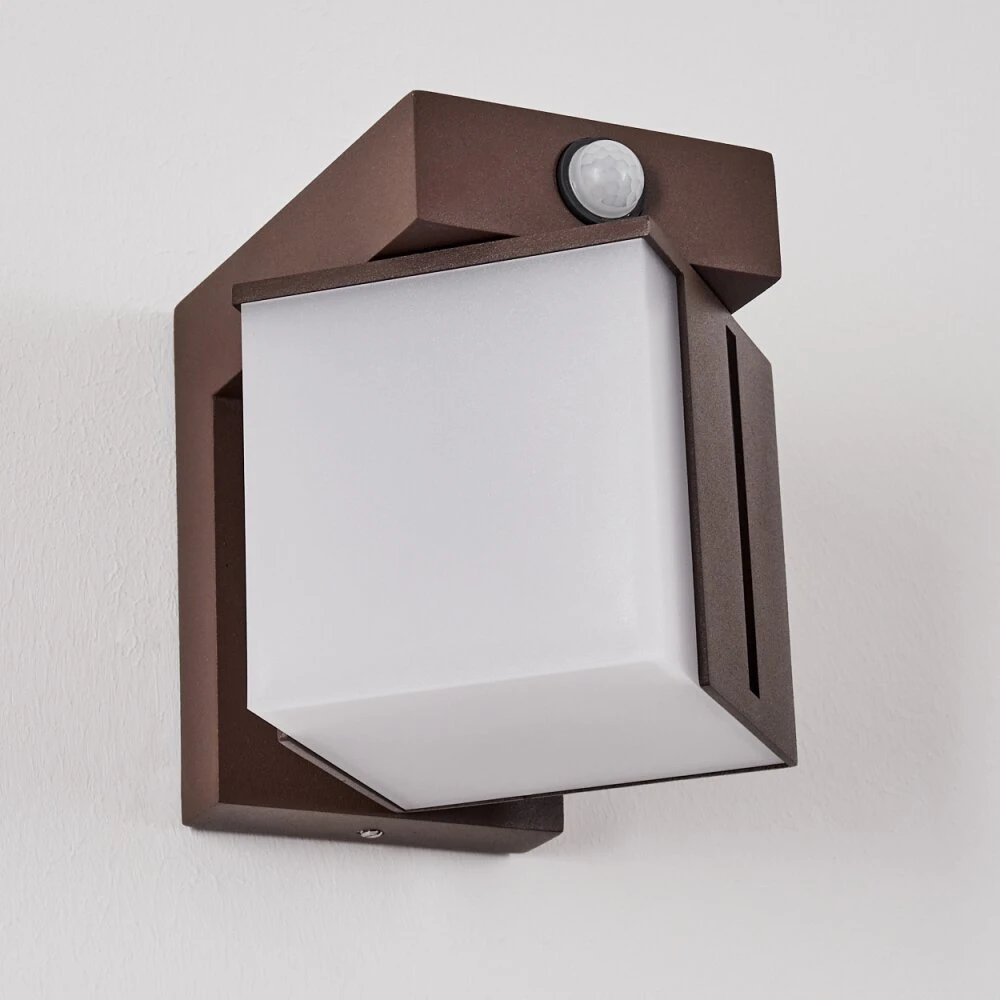 Swanek Außenwandleuchte LED Rostfarben, 1-flammig, Bewegungsmelder 10 Swanek Außenwandleuchte LED Rostfarben, 1-flammig, Bewegungsmelder – Bild 8