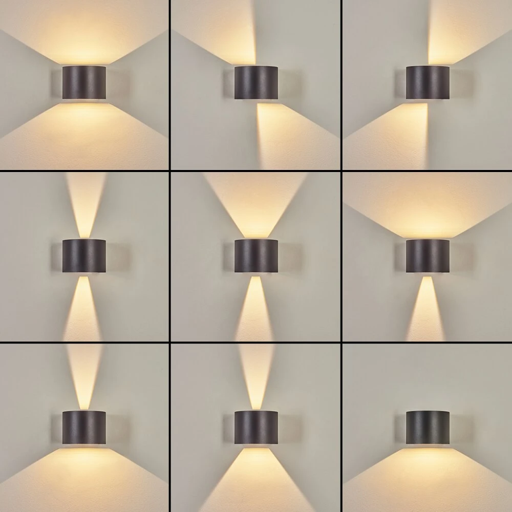 Tamarin Außenwandleuchte LED Schwarz, 2-flammig 4 Tamarin Außenwandleuchte LED Schwarz, 2-flammig – Bild 2