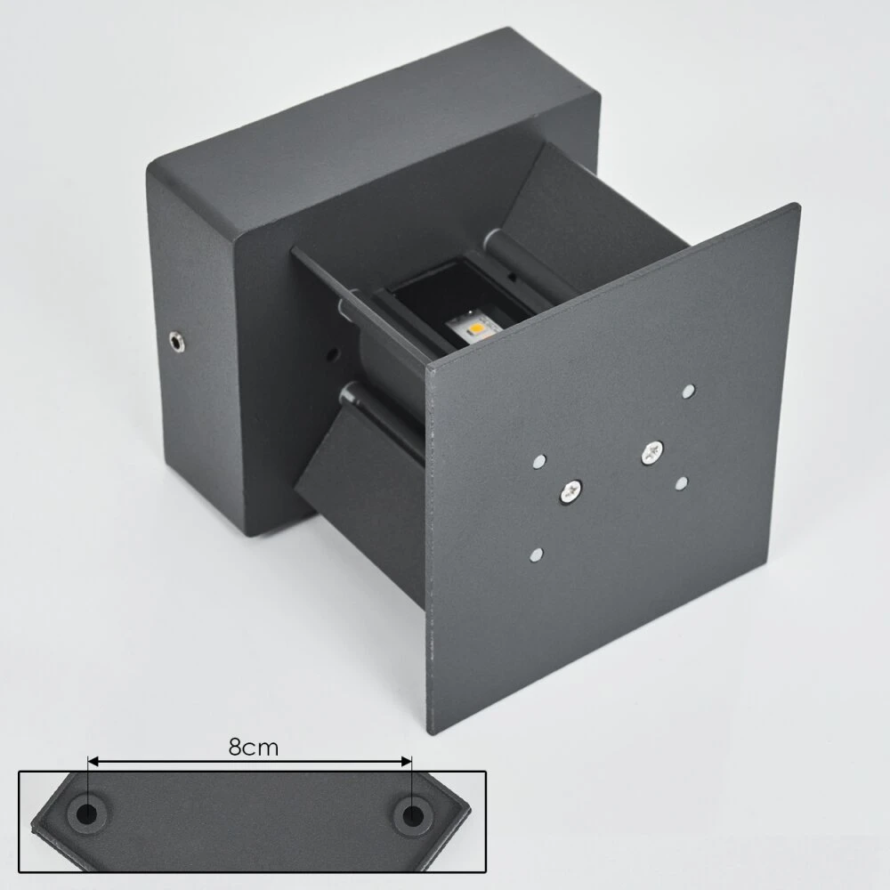 Tamarin Außenwandleuchte LED Anthrazit, 2-flammig 7 Tamarin Außenwandleuchte LED Anthrazit, 2-flammig – Bild 5