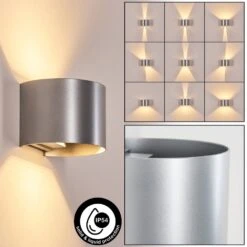 Tamarin Wandleuchte LED Silber, 1-flammig