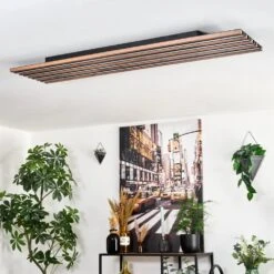 Tandragee Deckenleuchte LED Holzoptik, Schwarz, 1-flammig, Fernbedienung -Lampe Verkäufe tandragee deckenleuchte h3837825 11