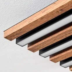 Tandragee Deckenleuchte LED Holzoptik, Schwarz, 1-flammig, Fernbedienung -Lampe Verkäufe tandragee deckenleuchte h3837825 2