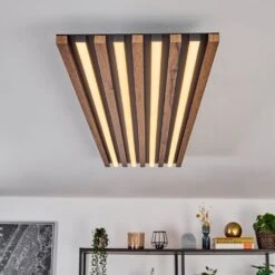 Tandragee Deckenleuchte LED Holzoptik, Schwarz, 1-flammig, Fernbedienung -Lampe Verkäufe tandragee deckenleuchte h3837825 8