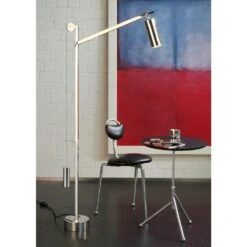 Tecnolumen BH 23 Stehlampe Nickel-Matt, 1-flammig -Lampe Verkäufe tecnolumen bh 23 stehlampe bh 23 2