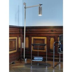 Tecnolumen BH 23 Stehlampe Nickel-Matt, 1-flammig -Lampe Verkäufe tecnolumen bh 23 stehlampe bh 23 4