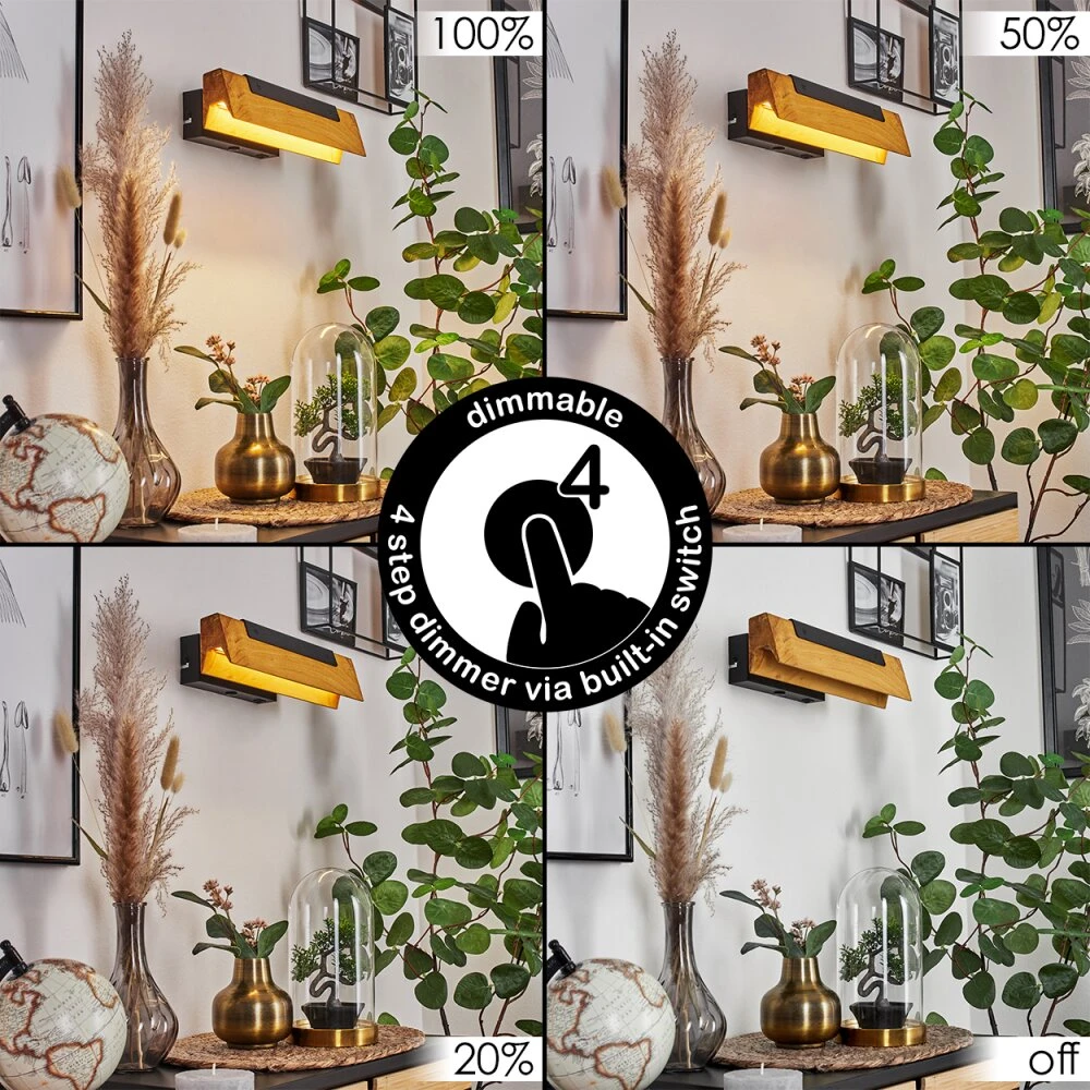 Teira Wandleuchte LED Schwarz, 1-flammig 4 Teira Wandleuchte LED Schwarz, 1-flammig – Bild 2