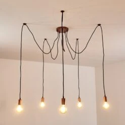 Tenna Hängeleuchte Kupferfarben, Schwarz, 5-flammig -Lampe Verkäufe tenna haengeleuchte h3263969 do1 6