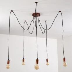 Tenna Hängeleuchte Kupferfarben, Schwarz, 5-flammig -Lampe Verkäufe tenna haengeleuchte h3263969 do1 7