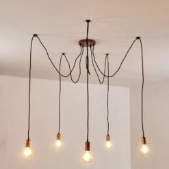 Tenna Hängeleuchte Kupferfarben, Schwarz, 5-flammig -Lampe Verkäufe tenna haengeleuchte h3263969 do1 8