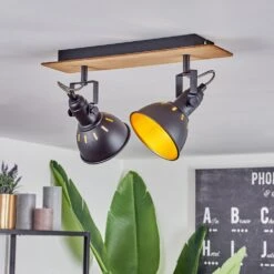 Tina Deckenleuchte Naturfarben, Schwarz, 2-flammig -Lampe Verkäufe tina deckenleuchte h3581100 8