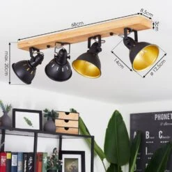 Tina Deckenleuchte Braun, Schwarz, 4-flammig -Lampe Verkäufe tina deckenleuchte h3582596 3