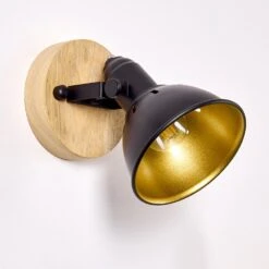 Tina Wandleuchte Holz Dunkel, Schwarz, 1-flammig -Lampe Verkäufe tina wandleuchte h3016596 7