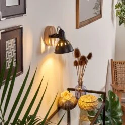 Tina Wandleuchte Holz Dunkel, Schwarz, 1-flammig -Lampe Verkäufe tina wandleuchte h3016596 8