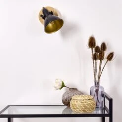 Tina Wandleuchte Holz Dunkel, Schwarz, 1-flammig -Lampe Verkäufe tina wandleuchte h3016596 9