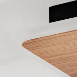 Tiutiella Deckenleuchte LED Braun, Holzoptik, Schwarz, 1-flammig -Lampe Verkäufe tiutiella deckenleuchte h3673287 5