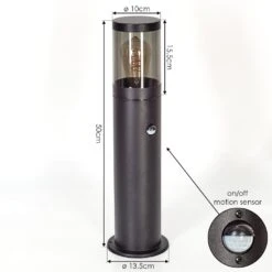 Tolsona Wegeleuchte Schwarz, 1-flammig, Bewegungsmelder -Lampe Verkäufe tolsona wegeleuchte h3647967 3