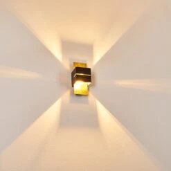 Tora Wandleuchte Schwarz-Gold, 1-flammig -Lampe Verkäufe tora wandleuchte h3013250 do4 11