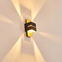 Tora Wandleuchte Schwarz-Gold, 1-flammig -Lampe Verkäufe tora wandleuchte h3013250 do4 2