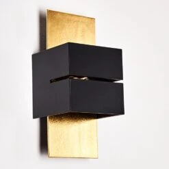 Tora Wandleuchte Schwarz-Gold, 1-flammig -Lampe Verkäufe tora wandleuchte h3013250 do4 4