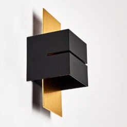 Tora Wandleuchte Schwarz-Gold, 1-flammig -Lampe Verkäufe tora wandleuchte h3013250 do4 8