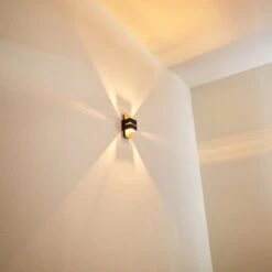 Tora Wandleuchte Schwarz-Gold, 1-flammig -Lampe Verkäufe tora wandleuchte h3013250 do4 9