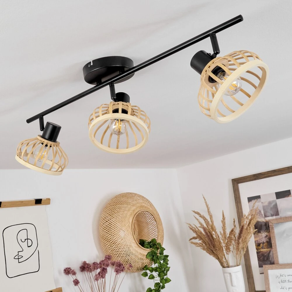 Totui Deckenleuchte Schwarz, 3-flammig 4 Totui Deckenleuchte Schwarz, 3-flammig – Bild 2