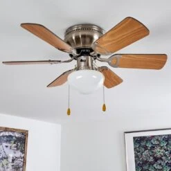 Trillo Deckenventilator Nickel-Matt, 1-flammig -Lampe Verkäufe trillo deckenventilator h3366530 4