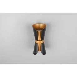 Trio Coat Wandleuchte Schwarz-Gold, 2-flammig -Lampe Verkäufe trio coat wandleuchte 218600280 6