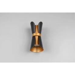 Trio Coat Wandleuchte Schwarz-Gold, 2-flammig -Lampe Verkäufe trio coat wandleuchte 218600280 7