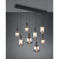 Trio Diva Pendelleuchte Schwarz, 8-flammig