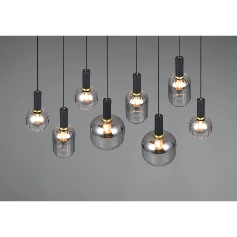 Trio Diva Pendelleuchte Schwarz, 8-flammig 5 Trio Diva Pendelleuchte Schwarz, 8-flammig – Bild 3