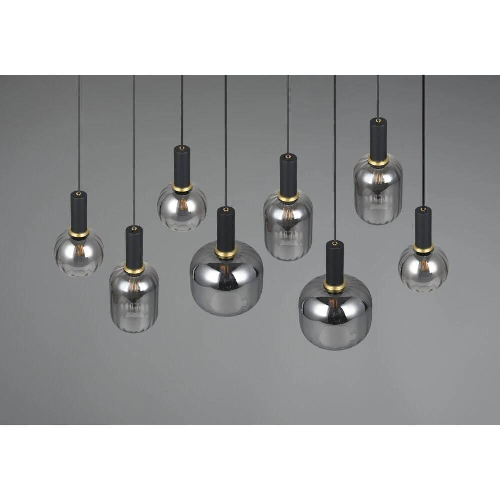 Trio Diva Pendelleuchte Schwarz, 8-flammig 9 Trio Diva Pendelleuchte Schwarz, 8-flammig – Bild 7