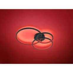 Trio Leuchten Aaron Deckenleuchte LED Anthrazit, 1-flammig, Fernbedienung, Farbwechsler -Lampe Verkäufe trio leuchten aaron deckenleuchte 652710342 2