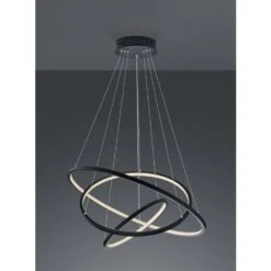 Trio Leuchten Aaron Pendelleuchte LED Anthrazit, 1-flammig, Fernbedienung, Farbwechsler