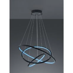 Trio Leuchten Aaron Pendelleuchte LED Anthrazit, 1-flammig, Fernbedienung, Farbwechsler -Lampe Verkäufe trio leuchten aaron pendelleuchte 352710342 3