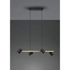 Trio Leuchten Marley Pendelleuchte Schwarz-Gold, 4-flammig -Lampe Verkäufe trio leuchten marley pendelleuchte 302400480 12