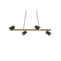 Trio Leuchten Marley Pendelleuchte Schwarz-Gold, 4-flammig -Lampe Verkäufe trio leuchten marley pendelleuchte 302400480 3