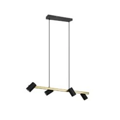 Trio Leuchten Marley Pendelleuchte Schwarz-Gold, 4-flammig -Lampe Verkäufe trio leuchten marley pendelleuchte 302400480 5