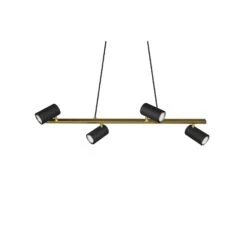 Trio Leuchten Marley Pendelleuchte Schwarz-Gold, 4-flammig -Lampe Verkäufe trio leuchten marley pendelleuchte 302400480 7