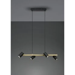 Trio Leuchten Marley Pendelleuchte Schwarz-Gold, 4-flammig -Lampe Verkäufe trio leuchten marley pendelleuchte 302400480 8