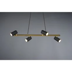 Trio Leuchten Marley Pendelleuchte Schwarz-Gold, 4-flammig -Lampe Verkäufe trio leuchten marley pendelleuchte 302400480 9